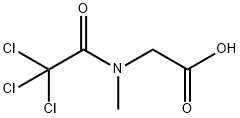 N-甲基-N-(2,2,2-三氯乙酰基)甘氨酸 结构式