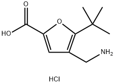 4-Aminomethyl-5-tert-butyl-furan-2-carboxylic acid hydrochloride 结构式