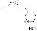 3-[2-(2-Fluoroethoxy)ethyl]piperidinehydrochloride 结构式