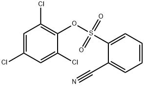 2,4,6-Trichlorophenyl 2-cyanobenzenesulfonate 结构式