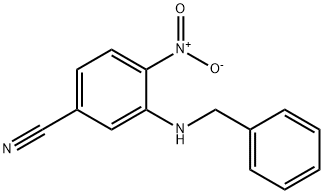 3-(Benzylamino)-4-nitrobenzenecarbonitrile 结构式