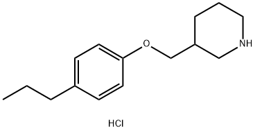 3-[(4-Propylphenoxy)methyl]piperidinehydrochloride 结构式