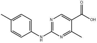 4-甲基-2-[(4-甲基苯基)氨基]-5-嘧啶羧酸 结构式