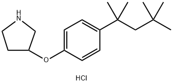 3-[4-(1,1,3,3-Tetramethylbutyl)phenoxy]-pyrrolidine hydrochloride 结构式