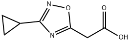 2-(3-环丙基-1,2,4-噁二唑-5-基)乙酸 结构式