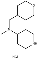 N-甲基-N-((四氢-2H-吡喃-4-基)甲基)哌啶-4-胺二盐酸盐 结构式