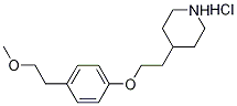 4-{2-[4-(2-Methoxyethyl)phenoxy]ethyl}piperidinehydrochloride 结构式