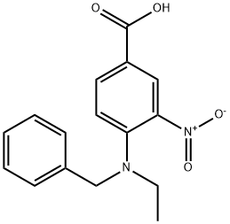 4-[Benzyl(ethyl)amino]-3-nitrobenzoic acid 结构式