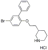3-{2-[(5-Bromo[1,1'-biphenyl]-2-yl)oxy]-ethyl}piperidine hydrochloride 结构式