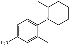 3-甲基-4-(2-甲基-1--哌啶基)苯胺 结构式