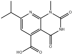 7-异丙基-1-甲基-2,4-二氧-1,2,3,4-四氢-吡啶并[2,3-D]嘧啶-5-羧酸 结构式