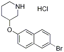 3-((6-溴萘-2-基)氧基)哌啶盐酸盐 结构式