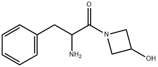 2-Amino-1-(3-hydroxy-1-azetidinyl)-3-phenyl-1-propanone 结构式