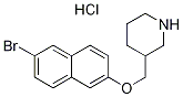 3-{[(6-Bromo-2-naphthyl)oxy]methyl}piperidinehydrochloride 结构式