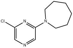 1-(6-氯吡嗪-2-基)氮杂环庚烷 结构式