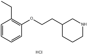 3-[2-(2-Ethylphenoxy)ethyl]piperidinehydrochloride 结构式