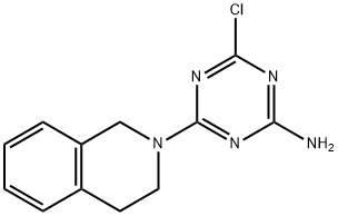 4-Chloro-6-[3,4-dihydro-2(1H)-isoquinolinyl]-1,3,5-triazin-2-amine 结构式