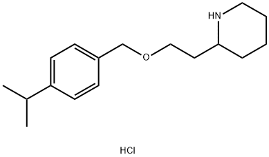4-Isopropylbenzyl 2-(2-piperidinyl)ethyl etherhydrochloride 结构式