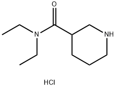 N,N-二乙基哌啶-3-甲酰胺盐酸盐 结构式