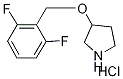 3-[(2,6-Difluorobenzyl)oxy]pyrrolidinehydrochloride 结构式