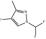 1-(二氟甲基)-4-碘-3-甲基-1H-吡唑 结构式
