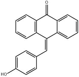 10-(4-羟基苯亚甲基)蒽-9-酮 结构式