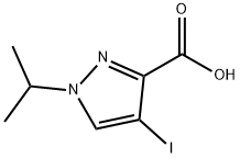 4-碘-1-异丙基-1H-吡唑-3-羧酸 结构式