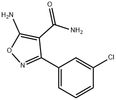 5-氨基-3-(3-氯苯基)异恶唑-4-甲酰胺 结构式