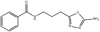 N-[3-(5-氨基-1,3,4-噻二唑-2-基)丙基]-苯甲酰胺 结构式