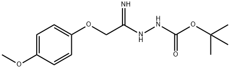 N'-[1-Amino-2-(4-methoxyphenoxy)ethylidene]-hydrazinecarboxylic acid tert-butyl ester 结构式