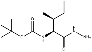 [(1S)-1-(肼基羰基)-2-甲基丁基]氨基甲酸叔丁酯 结构式