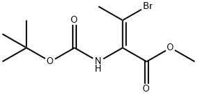(E)-3-Bromo-2-tert-butoxycarbonylamino-but-2-enoic acid methyl ester 结构式