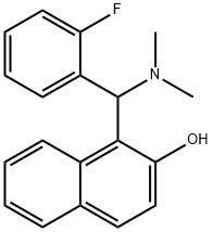 1-[(Dimethylamino)(2-fluorophenyl)methyl]-2-naphthol 结构式