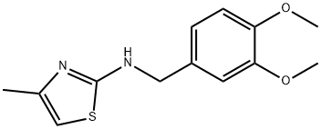 N-(3,4-二甲氧基苄基)-4-甲基-1,3-噻唑-2-胺 结构式