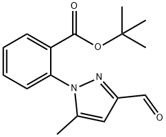 tert-Butyl 2-(3-formyl-5-methyl-1H-pyrazol-1-yl)-benzoate 结构式