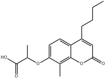 2-(4-丁基-2-氧代-8-甲基-苯并吡喃-7-基)氧基丙酸 结构式