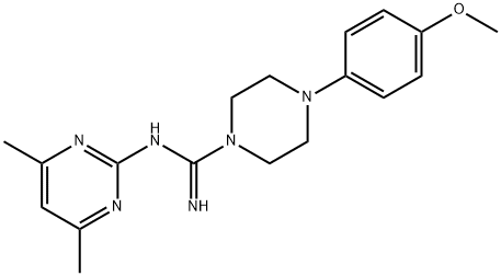N-(4,6-二甲基嘧啶-2-基)-4-(4-甲氧苯基)哌嗪-1-甲酰亚胺酰胺 结构式