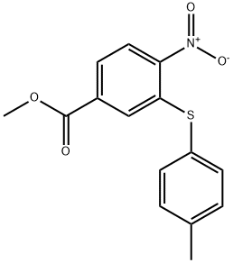 Methyl 3-[(4-methylphenyl)sulfanyl]-4-nitrobenzoate 结构式