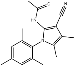 N-[3-Cyano-4,5-dimethyl-1-(2,4,6-trimethyl-phenyl) -1H-pyrrol-2-yl]-acetamide 结构式