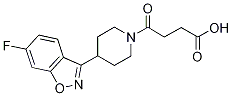 4-[4-(6-氟-1,2-苯并恶唑-3-基)哌啶-1-基]-4-氧代-丁酸 结构式