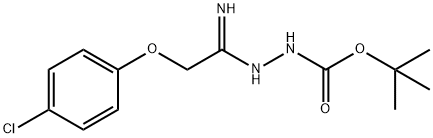 N'-[1-Amino-2-(4-chlorophenoxy)ethylidene]-hydrazinecarboxylic acid tert-butyl ester 结构式