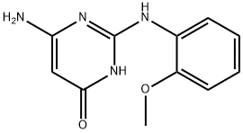 6-氨基-2-[(2-甲氧苯基)氨基]嘧啶-4(3H)-酮 结构式