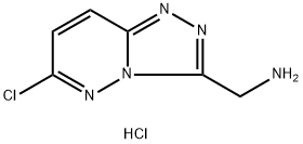 [(6-氯[1,2,4]三唑并[4,3-B]哒嗪-3-基)甲基]胺盐酸盐 结构式