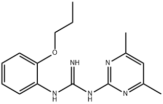 N-(4,6-二甲基嘧啶-2-基)-N'-(2-丙氧芬基)胍 结构式