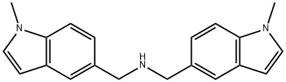 1-(1-甲基-1H-吲哚-5-基)-N-[(1-甲基-1H-吲哚-5-基)甲基]甲胺 结构式