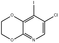 7-氯-8-碘-2,3-二氢-[1,4]二氧代六环并[2,3-B]吡啶 结构式