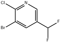 3-溴-2-氯-5-(二氟甲基)吡啶 结构式