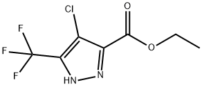 4-氯-3-(三氟甲基)-1H-吡唑-5-羧酸乙酯 结构式