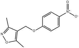 3,5-二甲基-4-[(4-硝基苯氧基)甲基]异恶唑 结构式