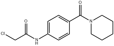 2-氯-N-[4-(哌啶-1-基羰基)苯基]乙酰胺 结构式